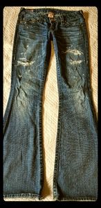 True Religion carrie skinny knee vintage flare 27